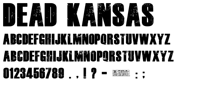 Dead Kansas font